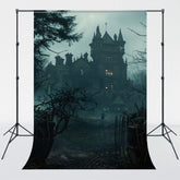 Spooky Night Castle Architectural Backdrop - Layoris